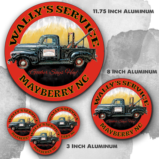 SICIR-691 Round Signs - Mayberry Wally's Service Wrecker