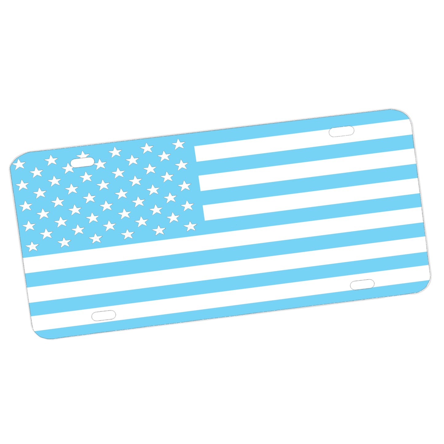 LP-301 Carolina Blue American Flag License Plate