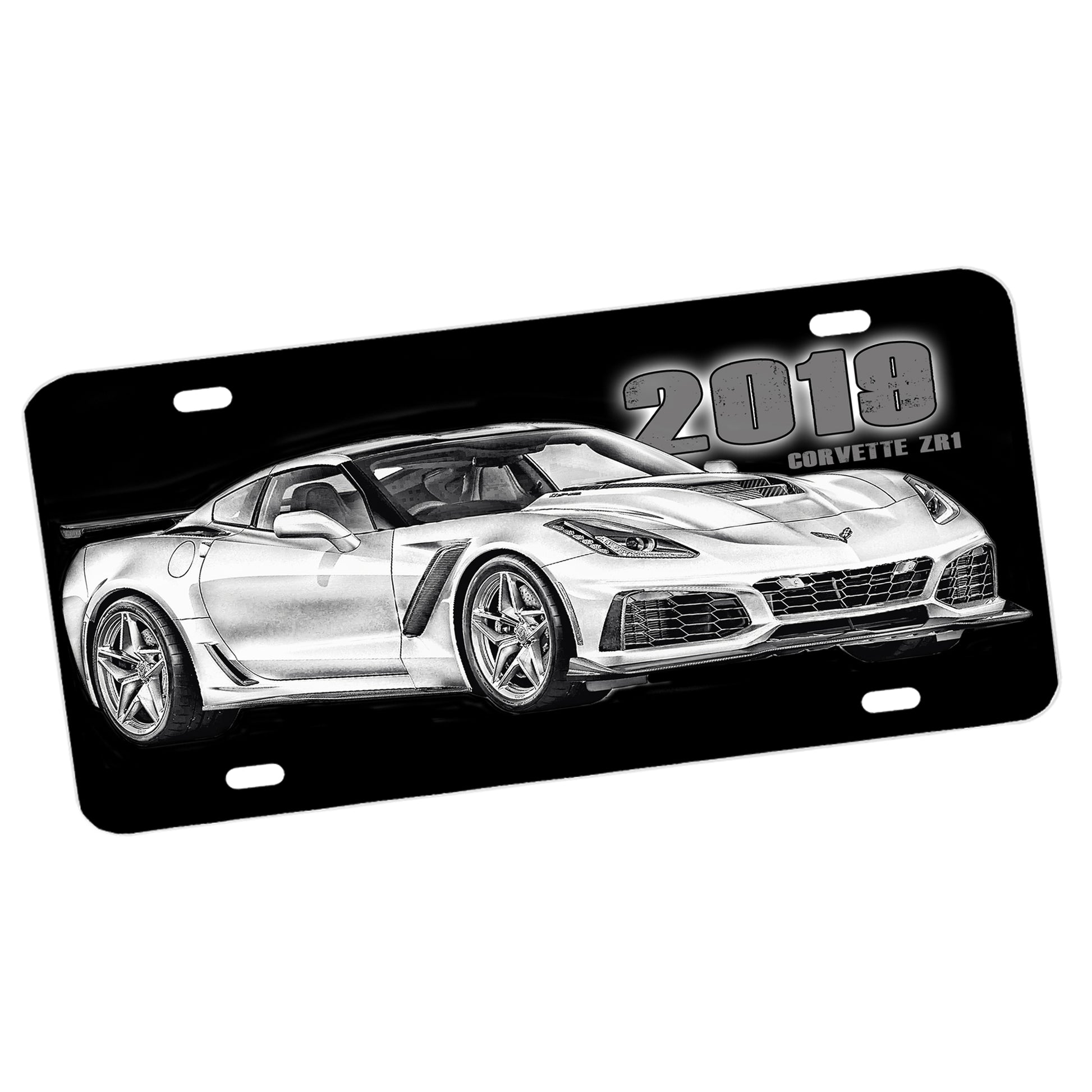 LP-305 Corvette Sketch WEB License Plate