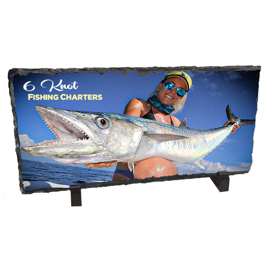 Slate Rock - 6 Knot Personalization Add Your Trophy Fish Picture