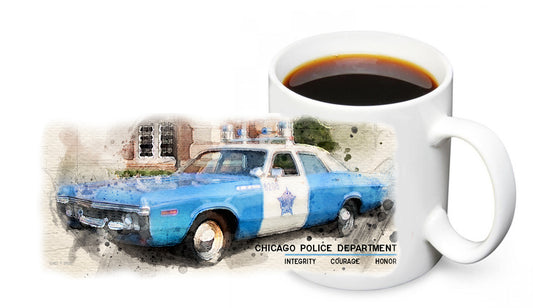 Coffee Mug - Old Chicago Police Department Patrol Car