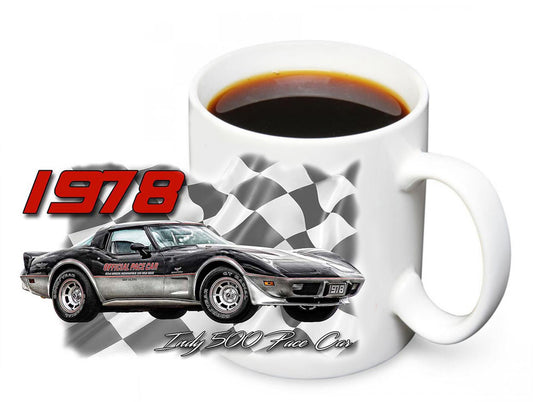 Coffee Mug - 1978 Corvette Indy 500 Pace Car Classic Car