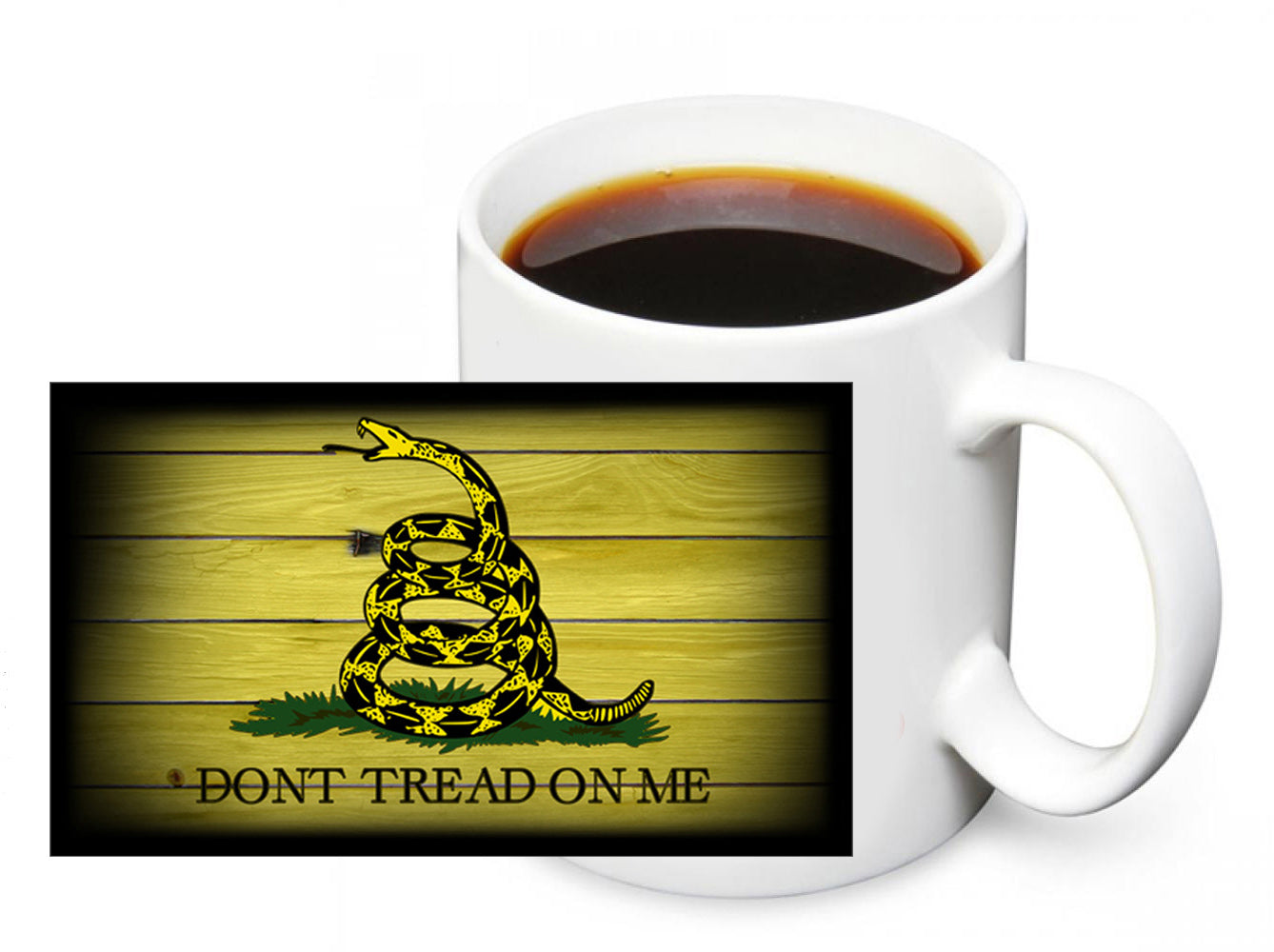 Coffee Mug - Don't Tread on Me Yellow Black