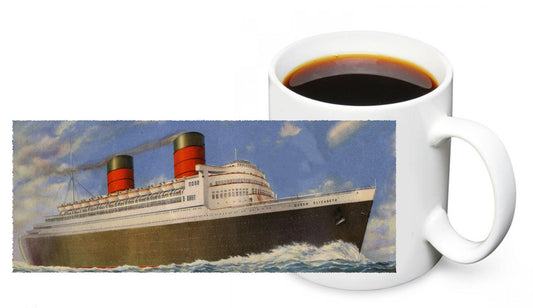 Coffee Mug - Queen Elizabeth Luxury Liner Vintage Design