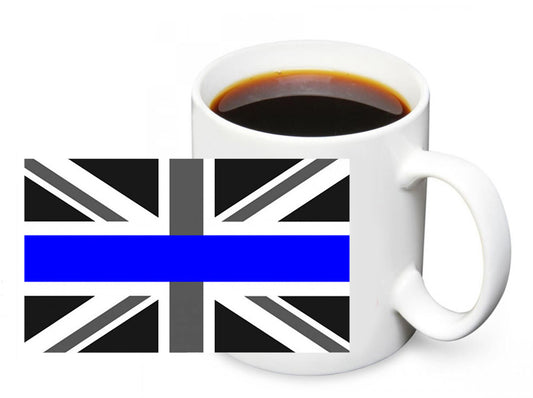 Coffee Mug - Thin Blue Line Great Britain Union Jack Flag