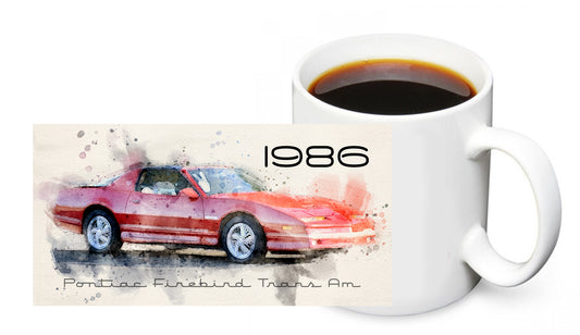 Coffee Mug - 1986 Pontiac Firebird Trans Am Classic Car