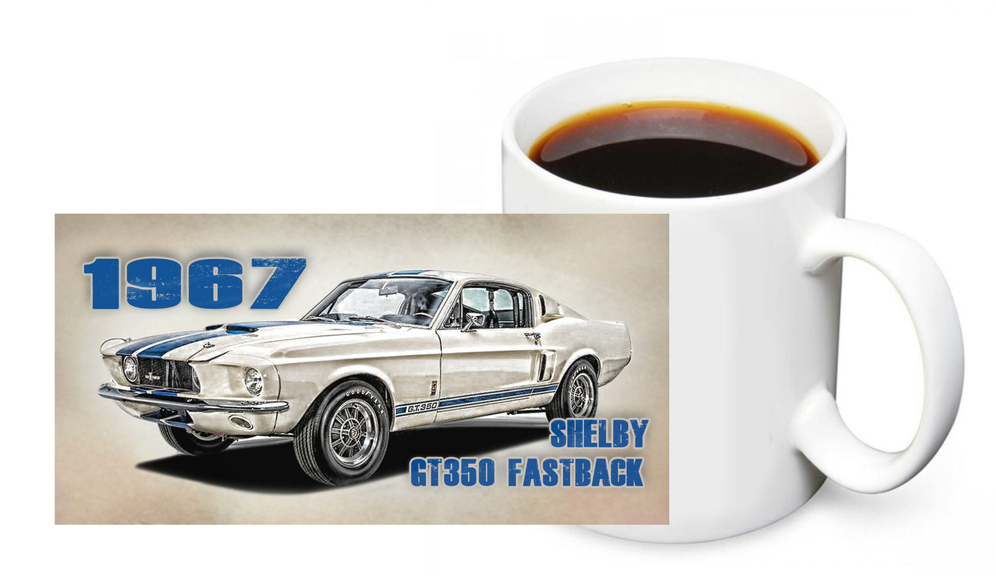 Coffee Mug - 1967 Shelby Mustang GT350 Fastback Classic Car