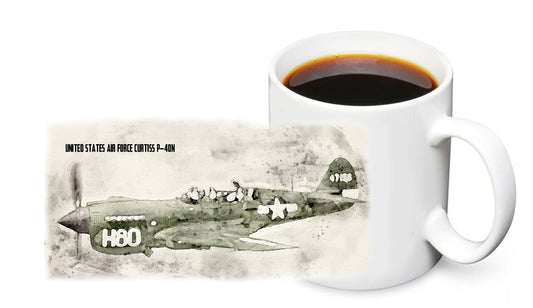 Coffee Mug - USAF Curtiss P-P40N Fighter Plane