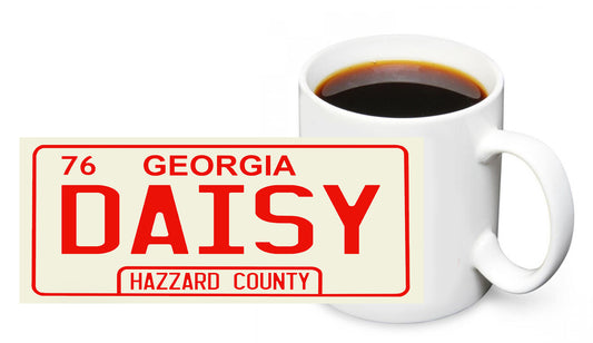 Coffee Mug - Dukes of Hazzard License Plate Character Names