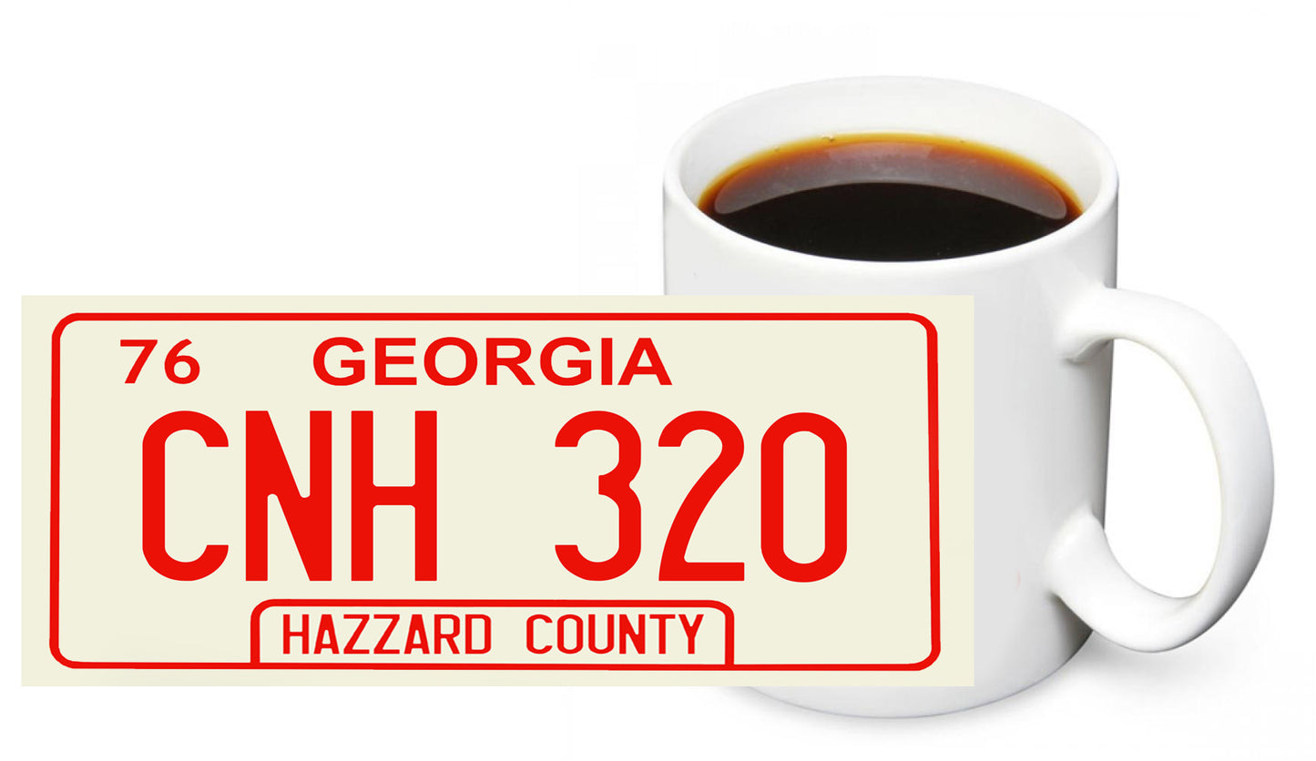 Coffee Mug - Dukes of Hazzard License Plate Character Names