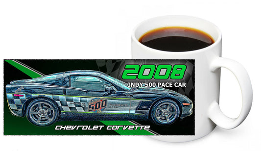 Coffee Mug - 2008 Corvette Indy 500 Pace Car Classic Car