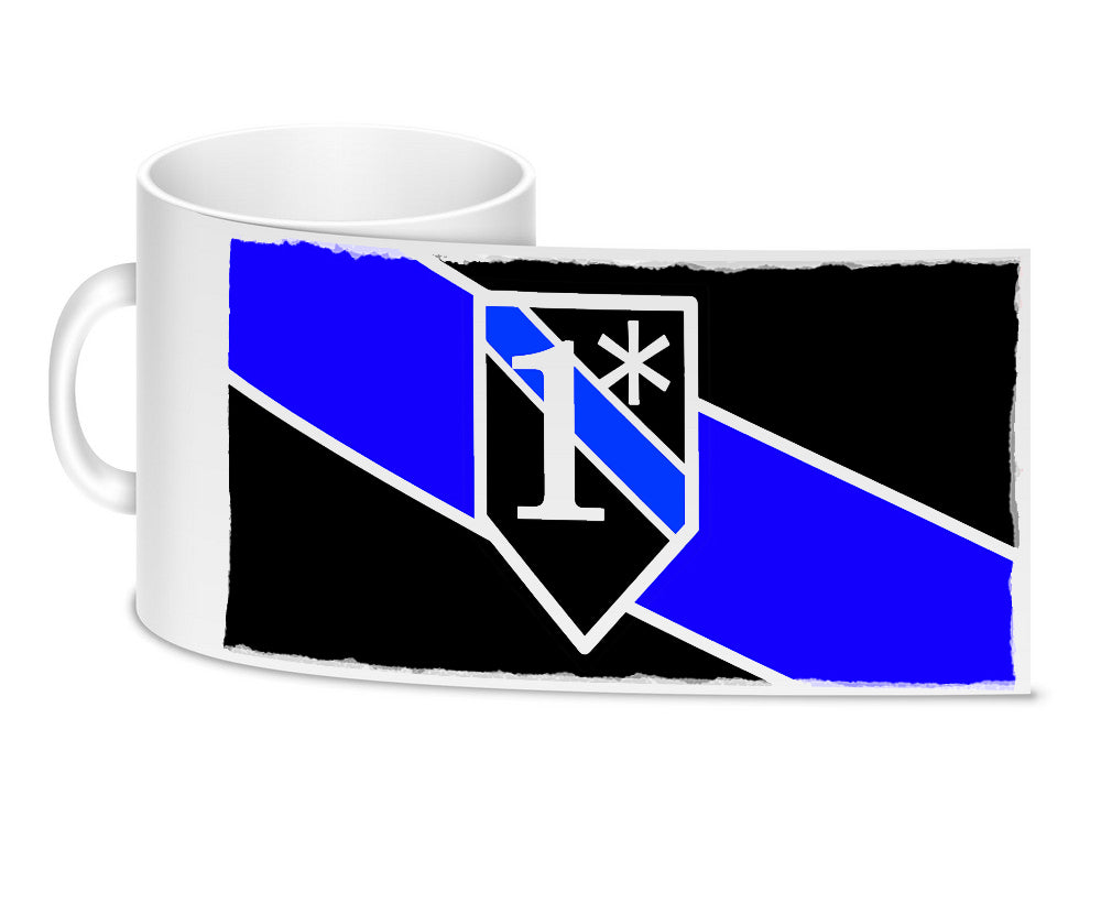 Coffee Mug - Thin Blue Line One Ass To Risk Emblem for Law Enforcement