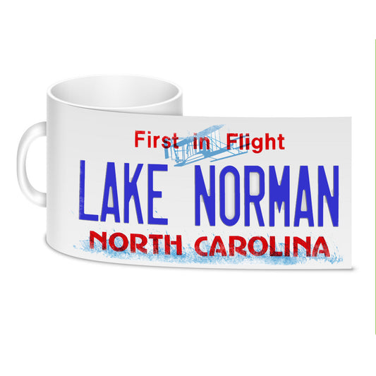 Coffee Mug - North Carolina License Plate Design Lake Norman