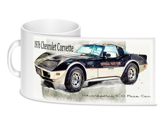 Coffee Mug - 1978 Corvette Indianapolis 500 Pace Car Classic Car