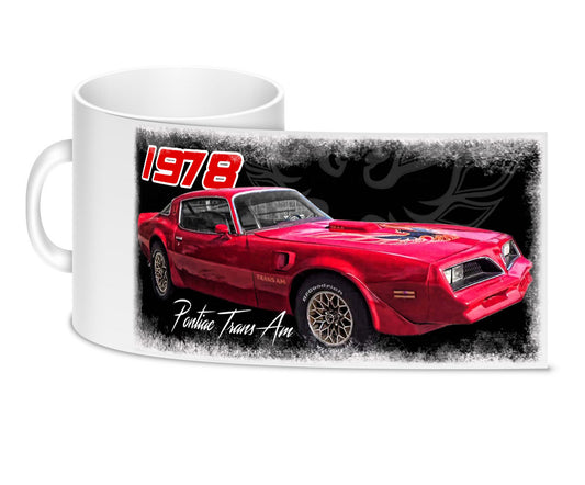 Coffee Mug - 1978 Red Pontiac Trans Am Classic Car