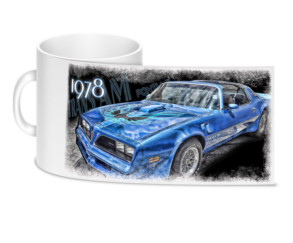 Coffee Mug - 1978 Pontiac Firebird Trans Am Martinique Blue Classic Car