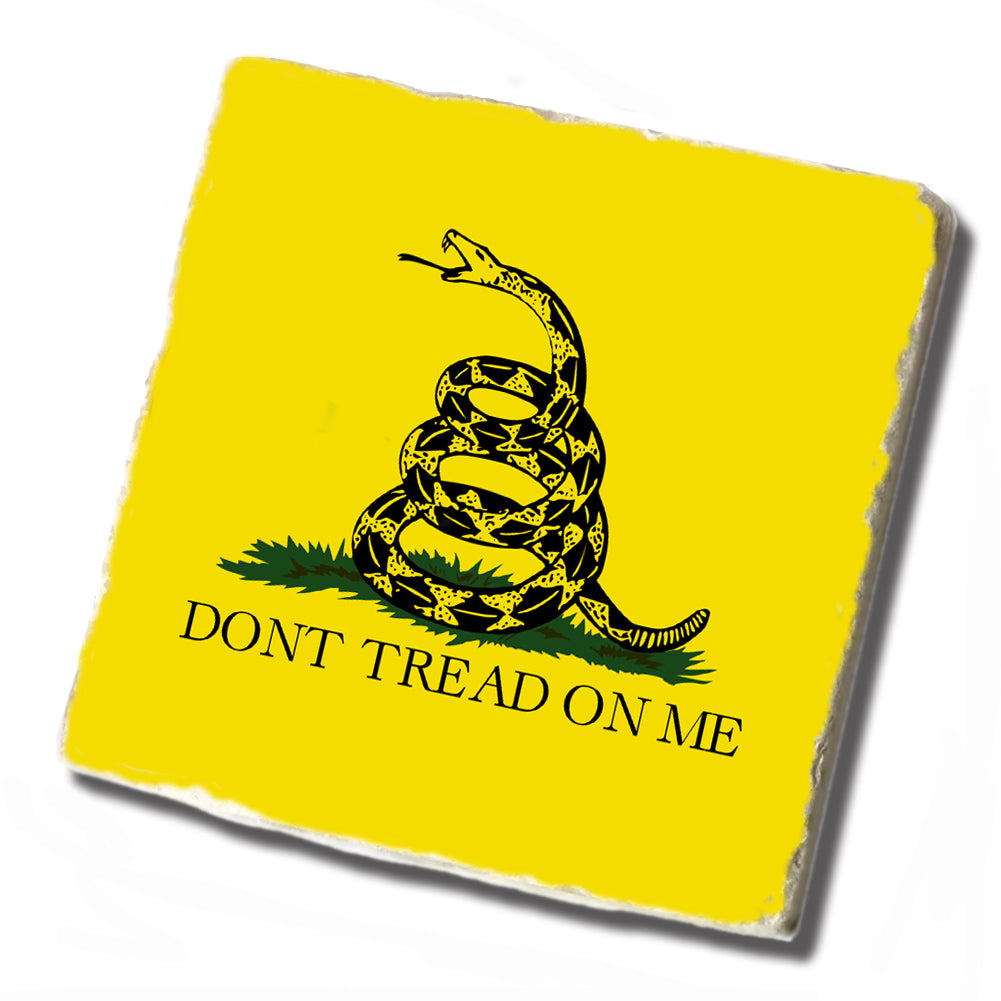 Tile Coaster - Gadsden Flag Don't Tread On Me Rattle Snake