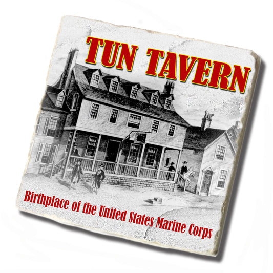 Tile Coaster - Tun Tavern Birth Place of the US Marines Corp