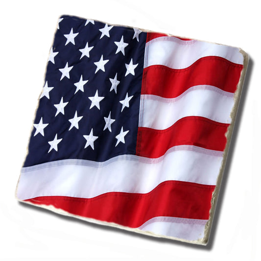 Tile Coaster - Flowing American Flag