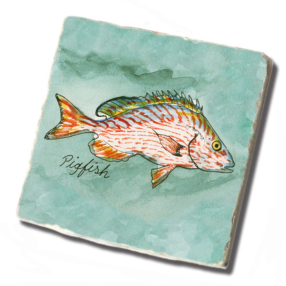 Tile Coaster - Ronald Williams Pig Fish