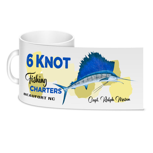 Coffee Mug - 6 Knot Fishing Charters Sailfish