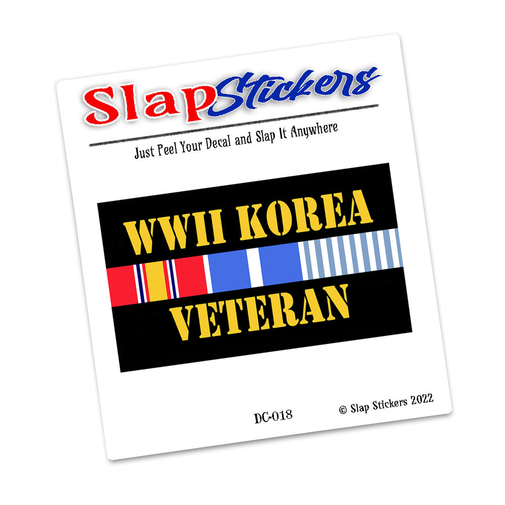 Decal - WWII Korea Veteran Ribbons