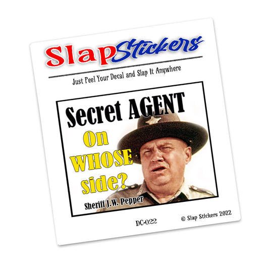 Decal - James Bond Sheriff JW Pepper Secret Agent On Whose Side