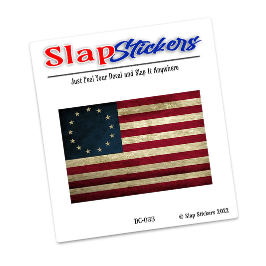 Decal - Betsy Ross Thirteen Star American Flag