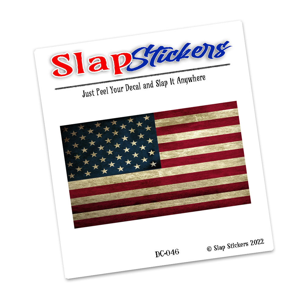 Decal - Patriotic Old Glory Distressed American Flag