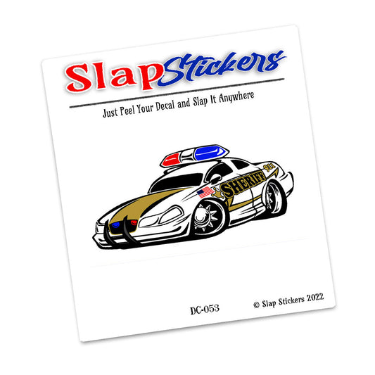 Decal - Sheriff Cartoon Police Patrol Car