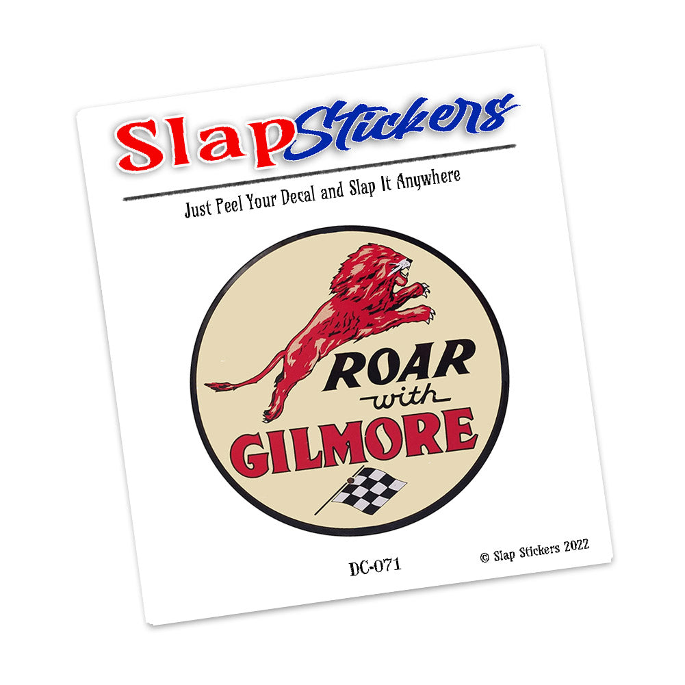 Decal - Roar with Gilmore Vintage Gasoline Sign