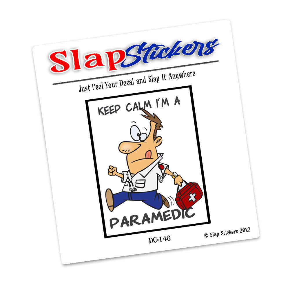 Decal - Keep Calm I'm A Paramedic Cartoon