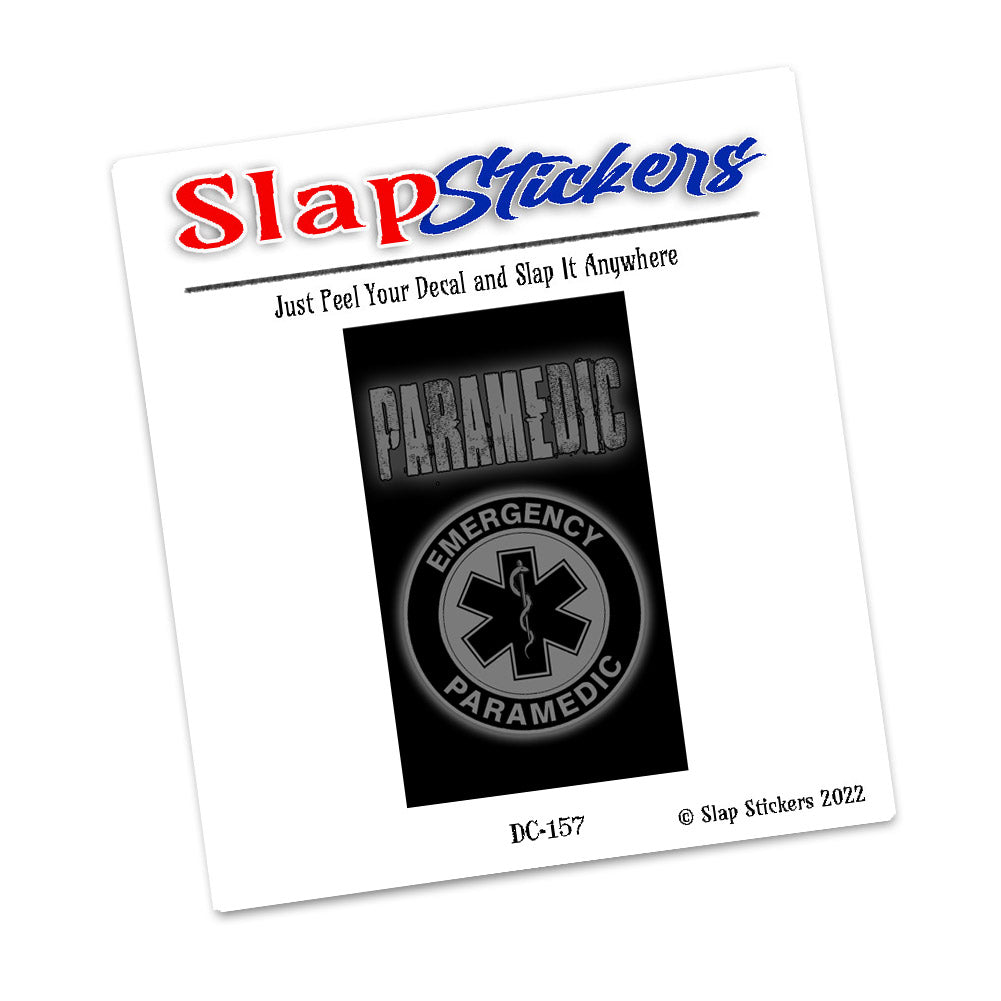 Decal - Paramedic Black And White Paramedic Star of Life