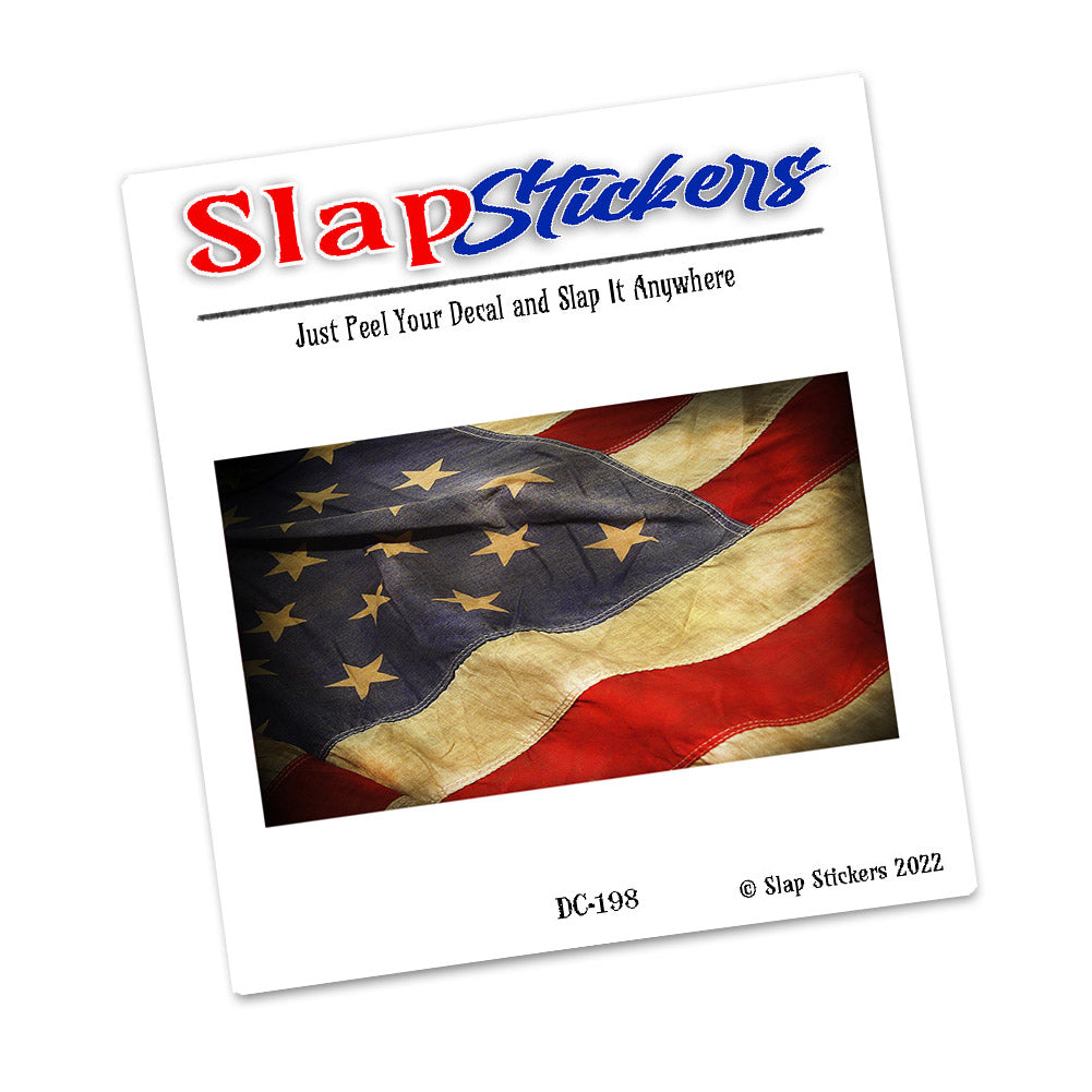 Decal - Patriotic Old Glory Distressed American Flag