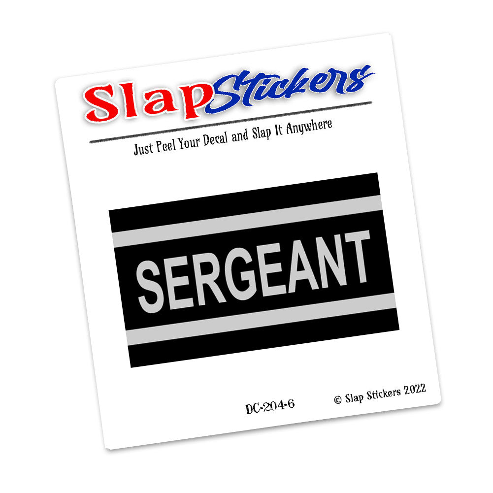 Decal - Law Enforcement Black and Silver Ranks and Titles