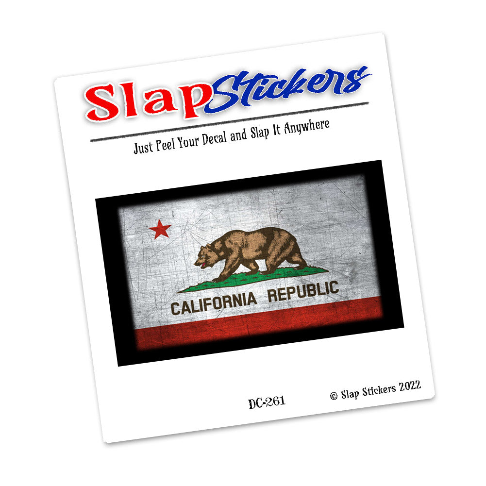 Decal - California Republic Distressed Flag