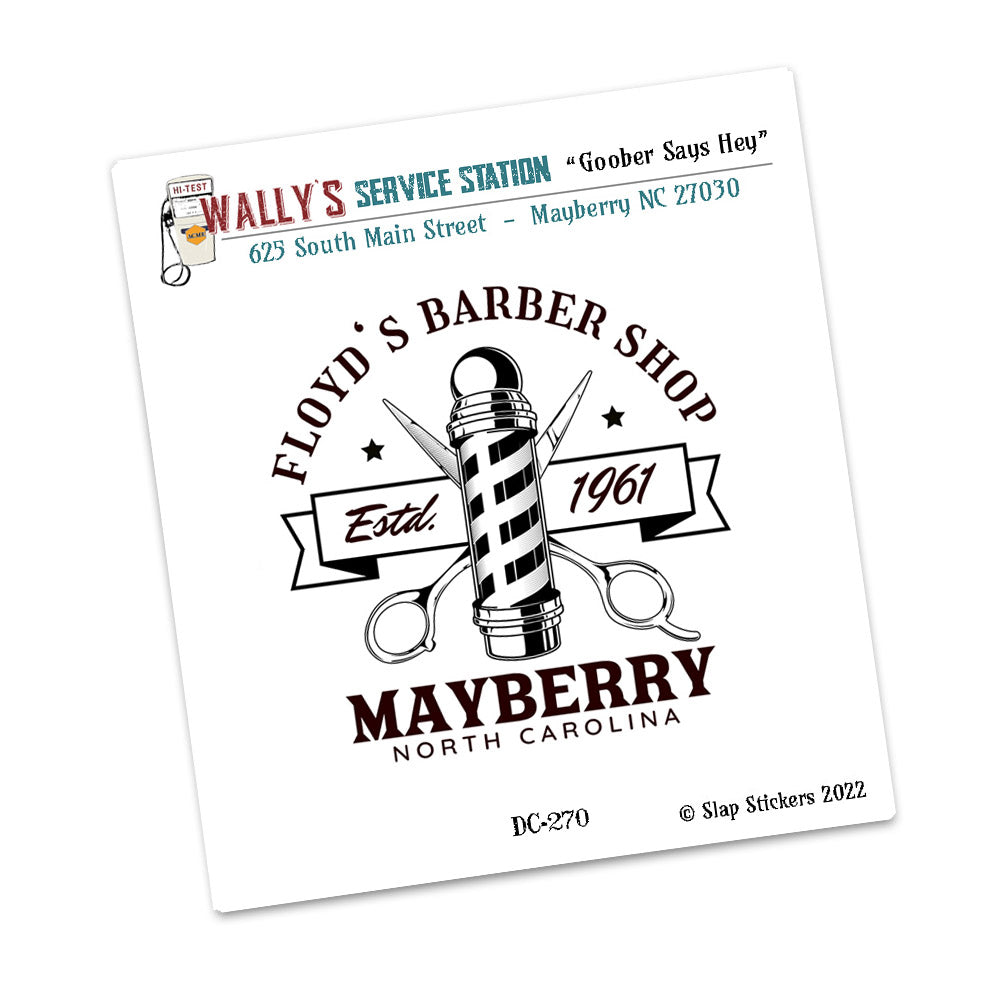 Decal - Mayberry North Carolina Floyd's Barber Shop