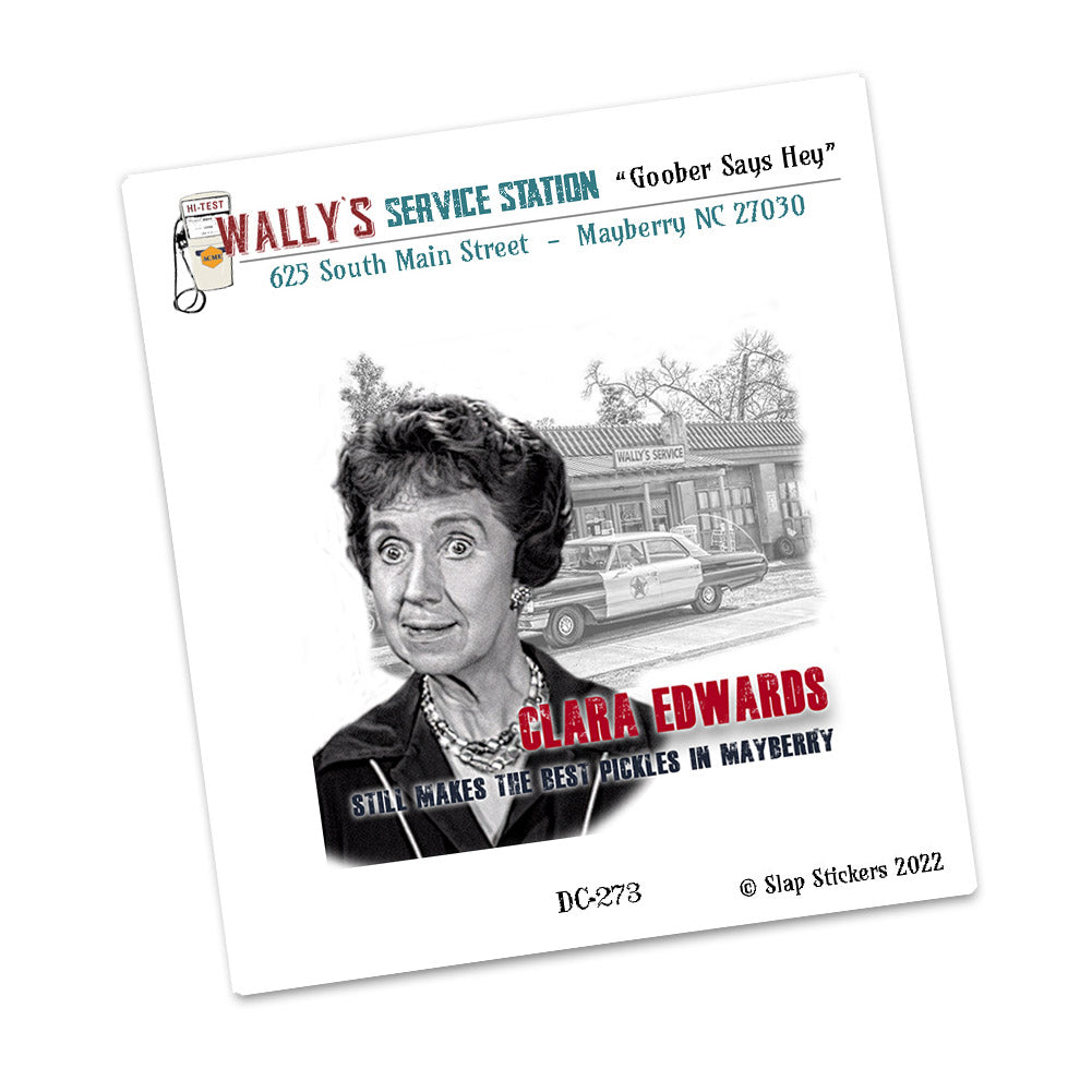 Decal - Mayberry North Carolina Clara Edwards Makes The Best Pickles