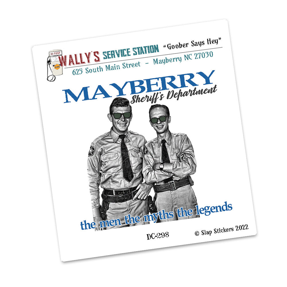 Decal - Mayberry North Carolina Mayberry Sheriff's Department Myths and Legends