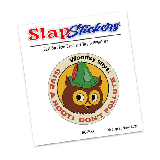 Decal - 1970's Woodsy Says Give A Hoot Don't Pollute