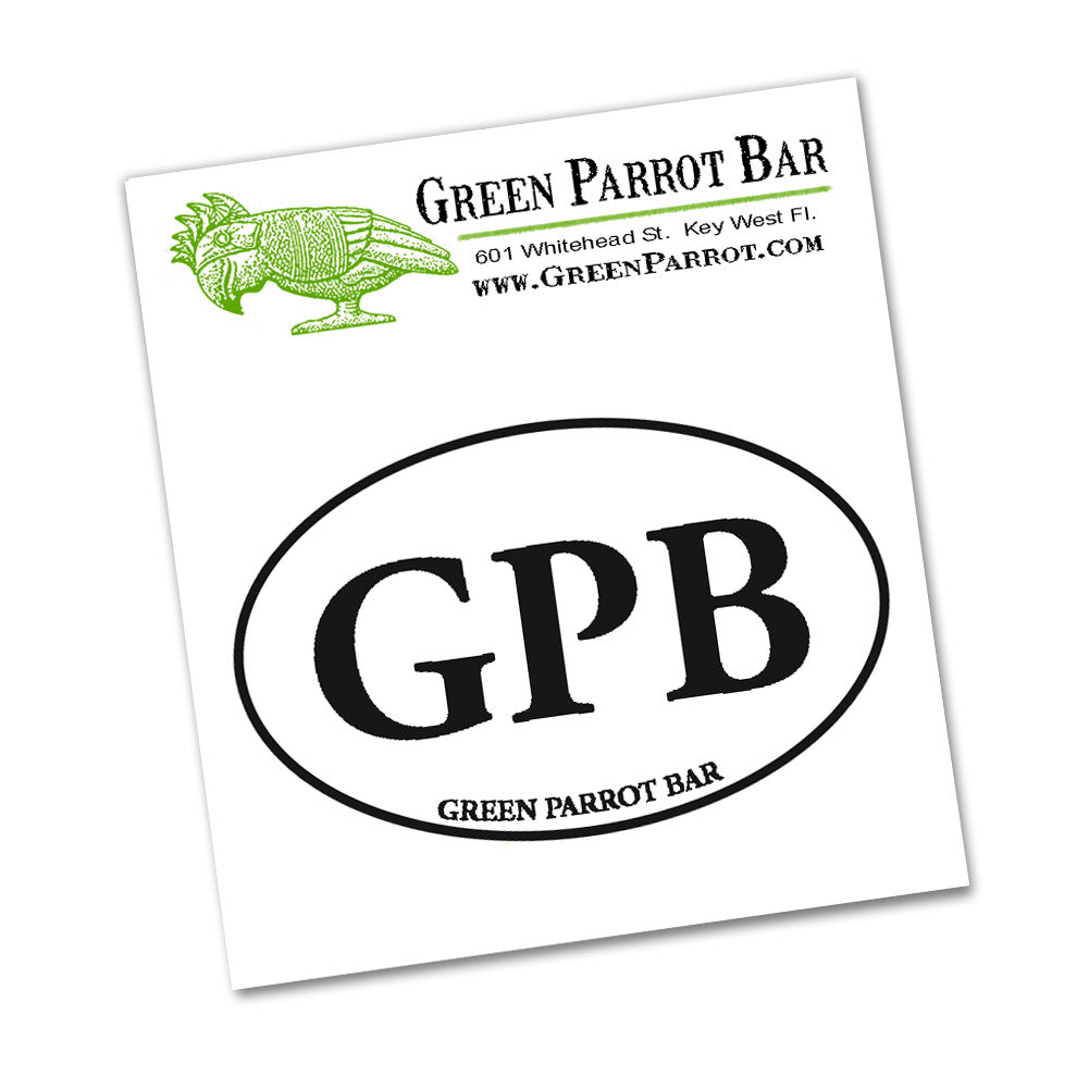 Decal - Green Parrot Bar GPB Oval