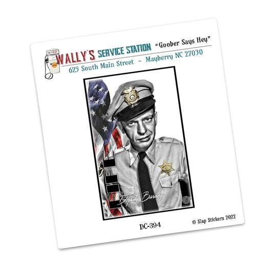 Decal - Mayberry North Carolina Deputy Barney Fife American Flag