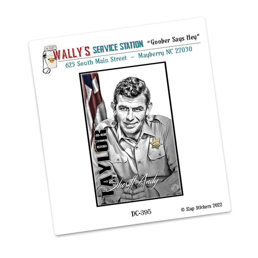 Decal - Mayberry North Carolina Sheriff Andy Taylor American Flag