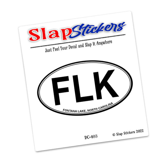 Decal - FLK Oval Shape Fontana Lake North Carolina