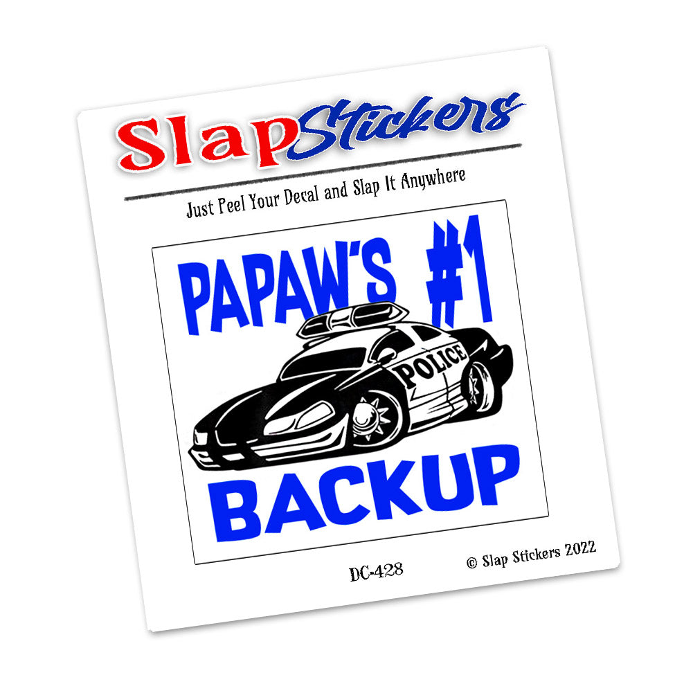 Decal - Law Enforcement Car Papaw's #1 Backup