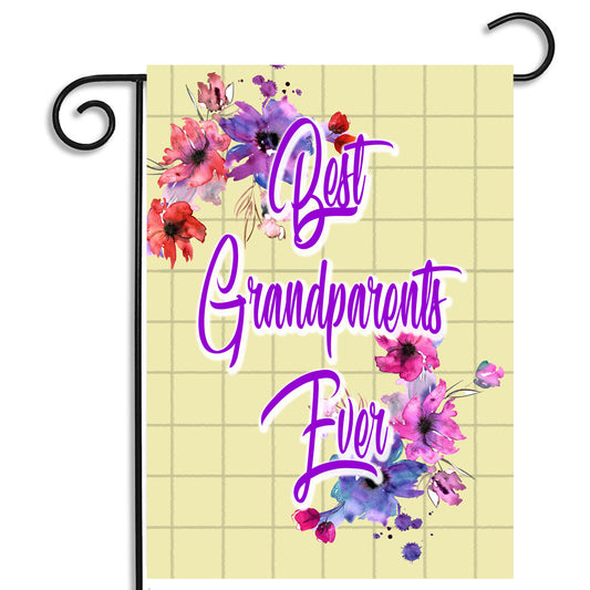 Garden Flag - Flowers Best Grandparents Forever