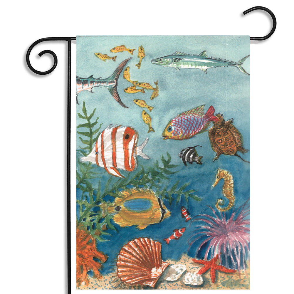 Garden Flag - Artist Ronald Williams More Under Water Fish