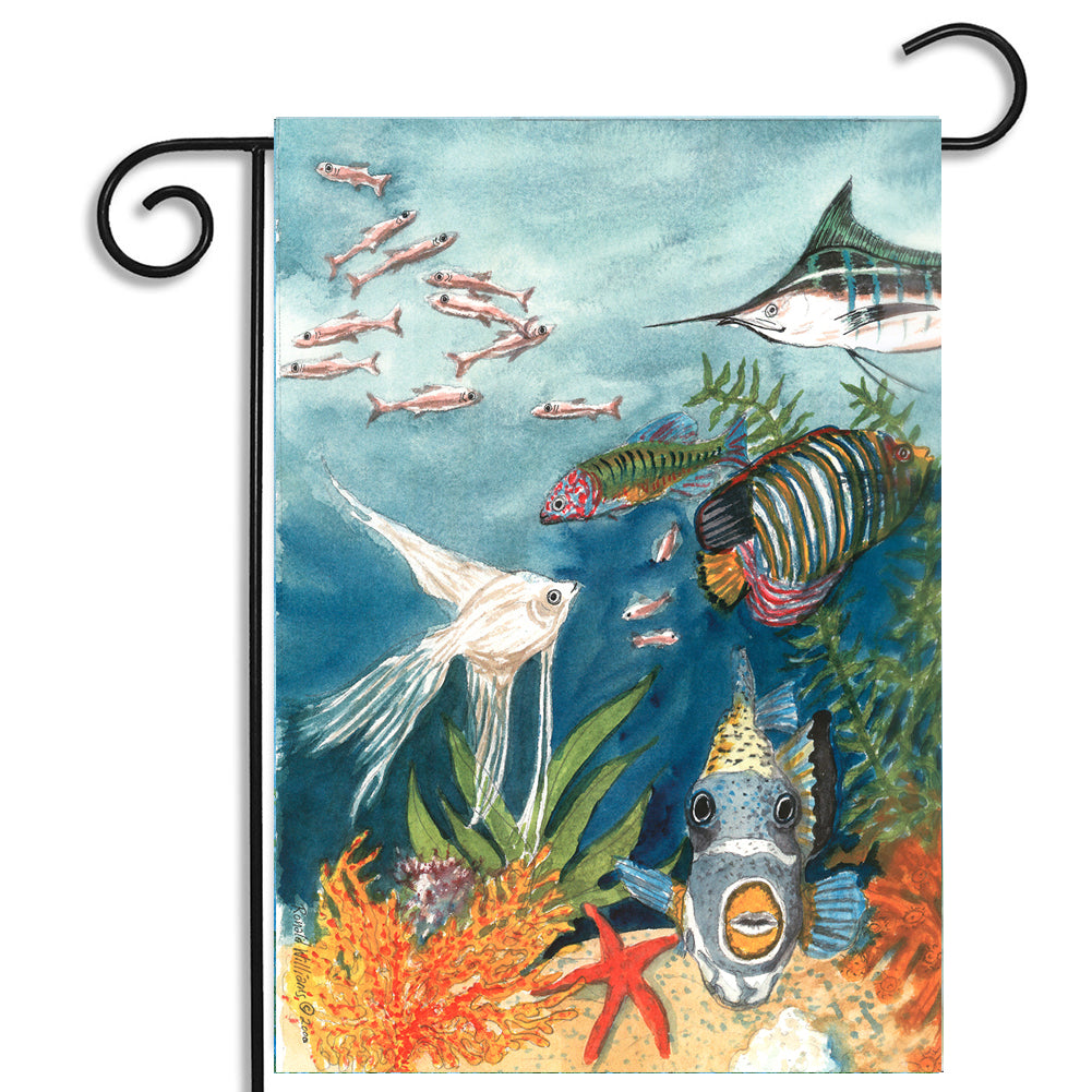 Garden Flag - Artist Ronald Williams Under Water Fish