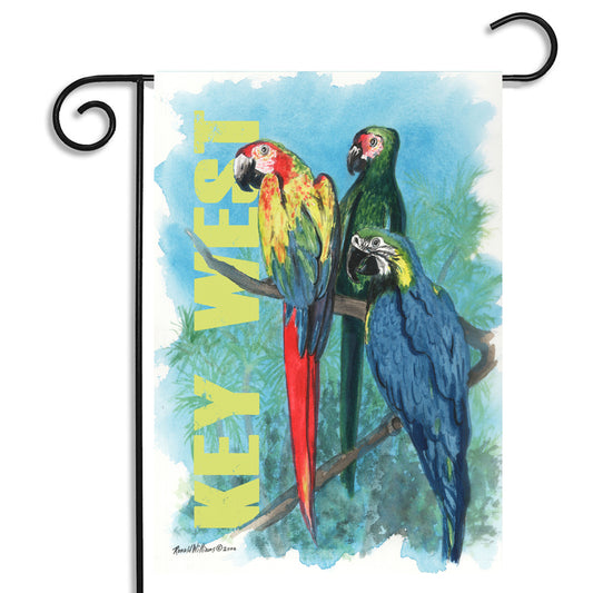 Garden Flag - Artist Ronald Williams Key West Parrots