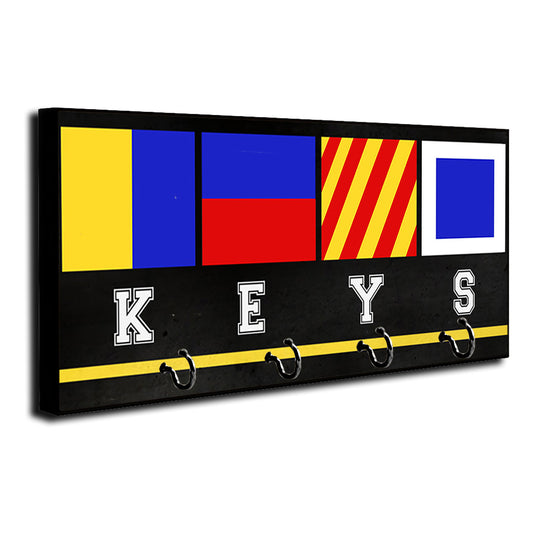 Key Hanger - Pet Leash Holder Nautical Flags Keys